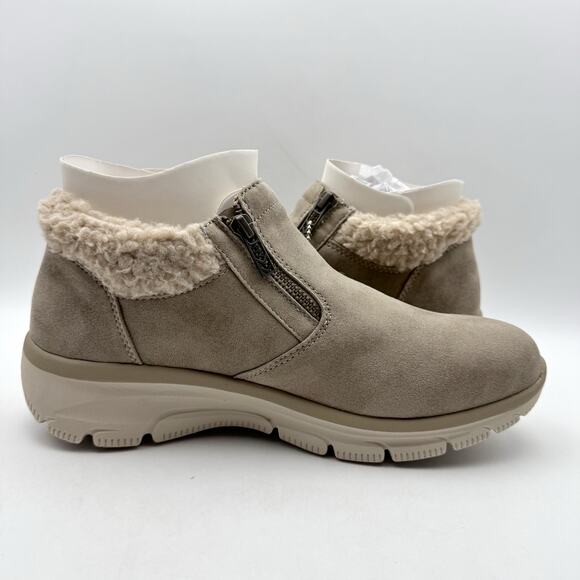 Skechers Womens Easy Going Ankle Boots US 10 Grey Water Repellent Lined NIB - Picture 3 of 11